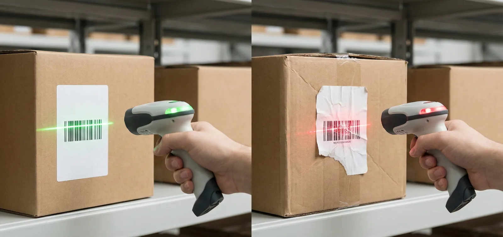 Barcode scanning in a warehouse