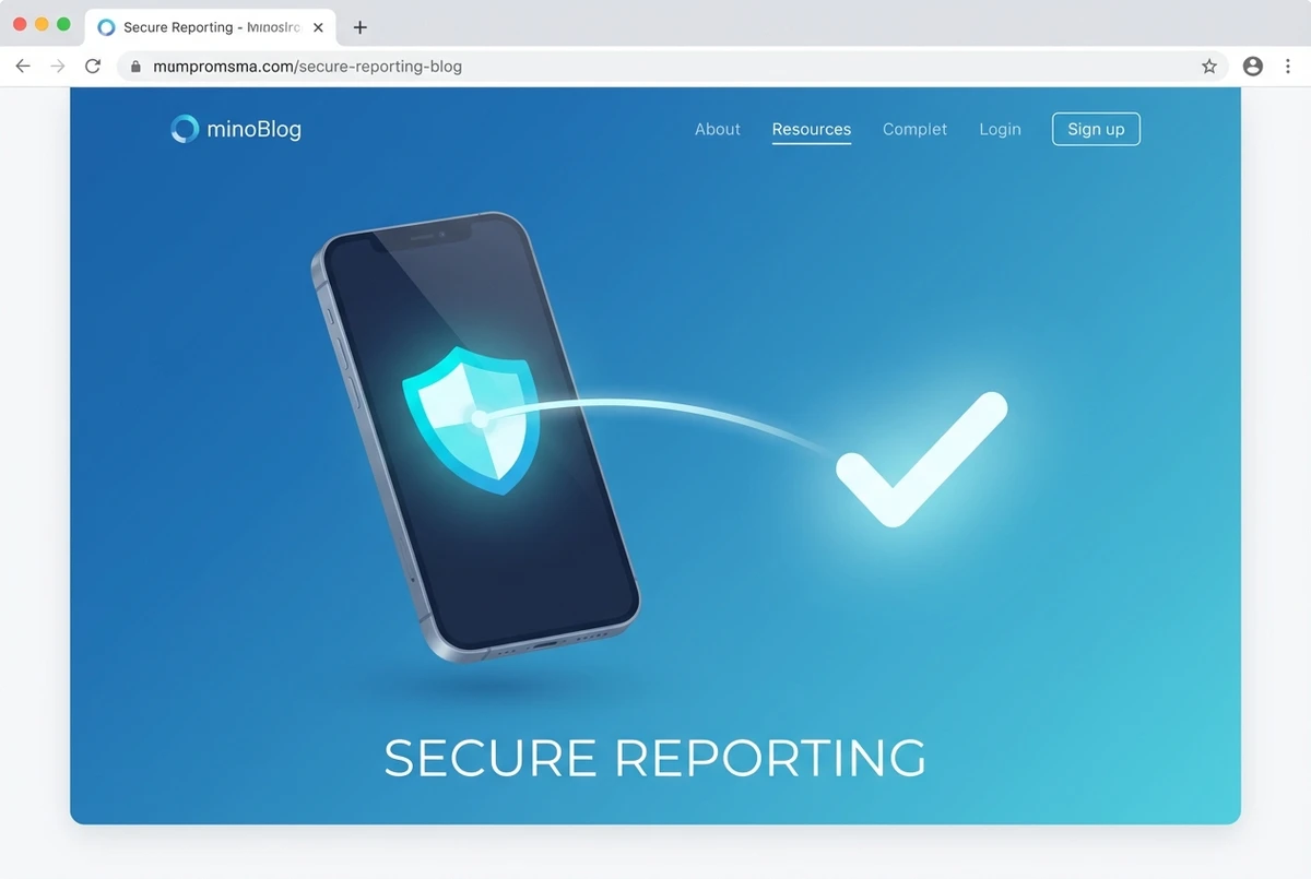 Illustration of a secure, anonymous reporting channel.
