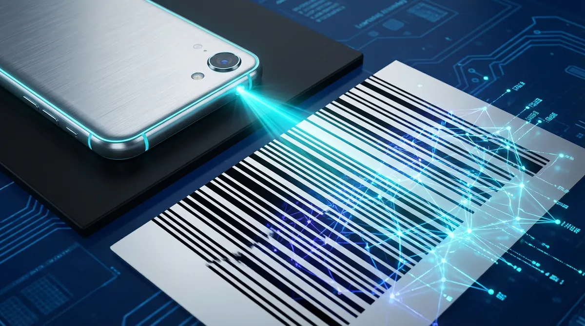 AI scanning barcode visualization