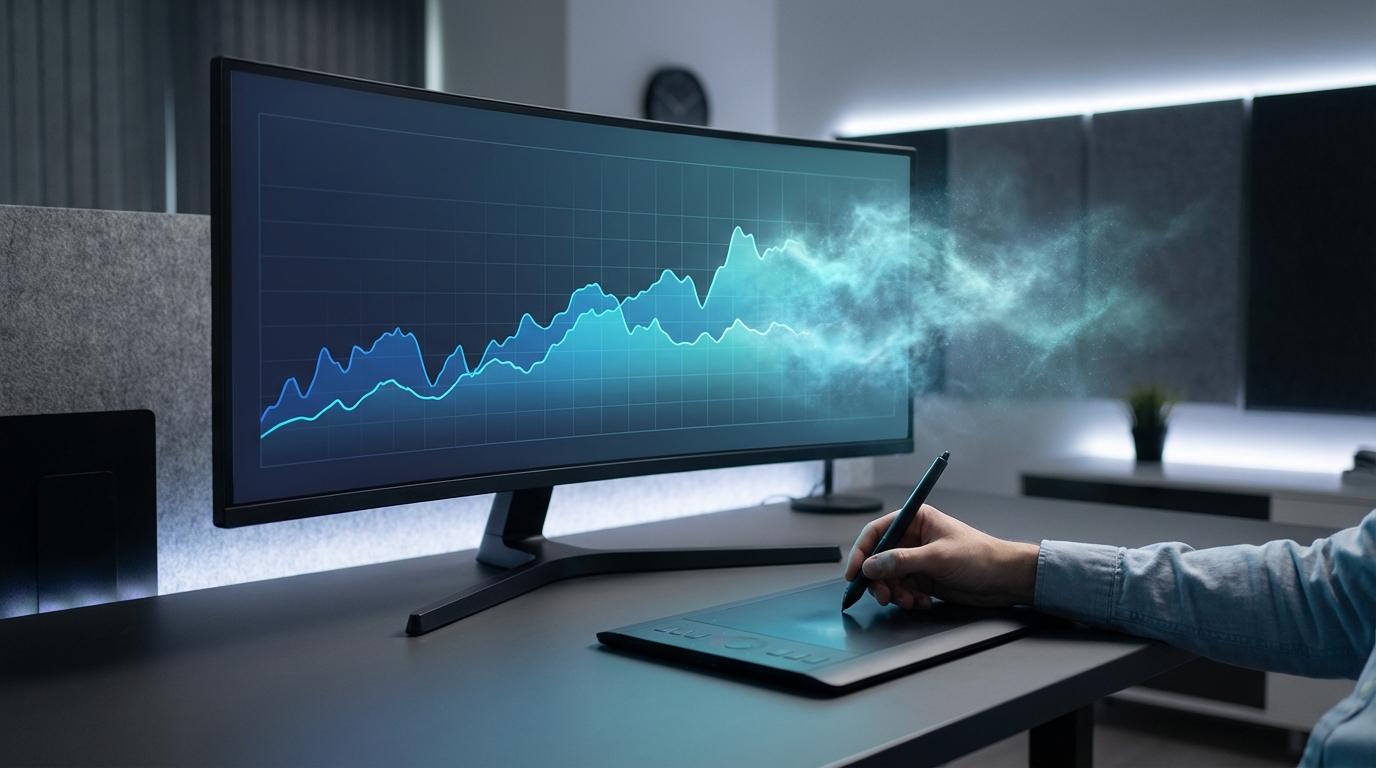 Supply chain forecasting fog illustration